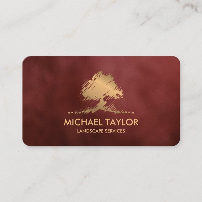 professional landscape tree service and lawn care  business card (Front)