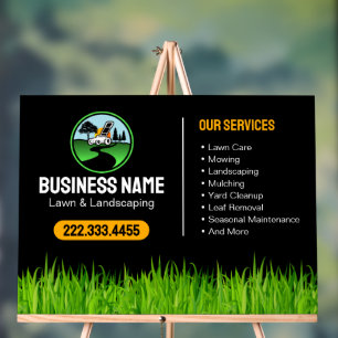 Professional Landscaping Grass Mowing Service Acrylic Sign
