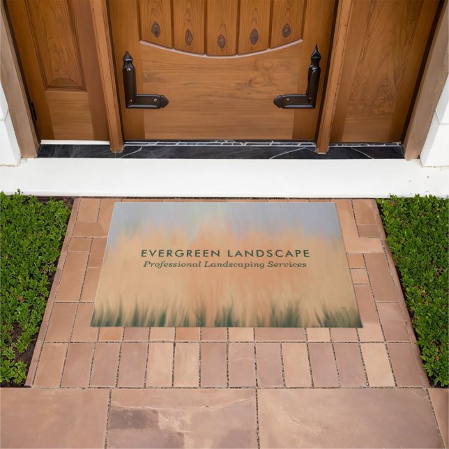 Professional Landscaping Service Blue Coral Green Doormat (Outdoor)