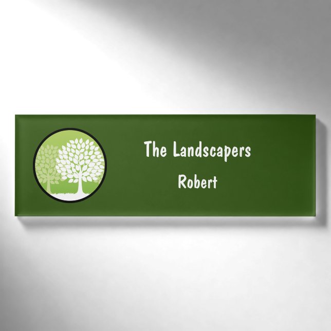 Professional Landscaping Service Staff Name Tags (Front)