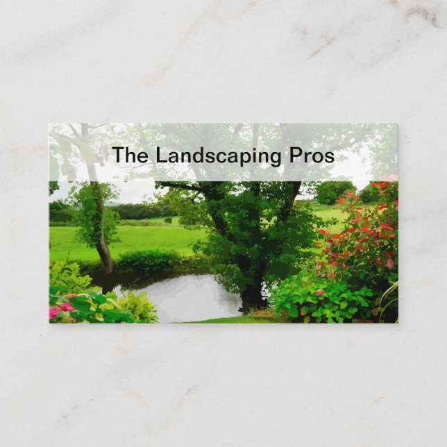 Professional Landscaping Services Business Card (Front)