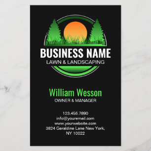 Professional Landscaping Sun and Trees Flyer
