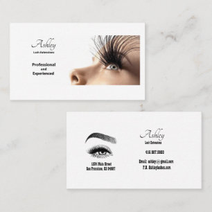 Professional Lash Extension Stylist Business Cards