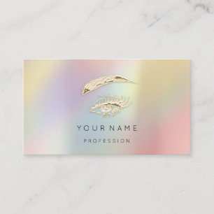 Professional Lashes Brows Makeup QR LOGO Business Card