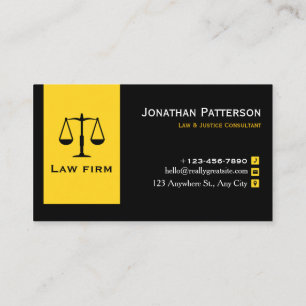 Professional Law & Justice Business Card