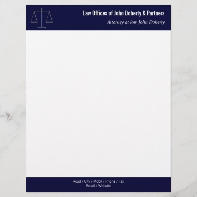 Professional LAW OFFICES Letterhead (Front)