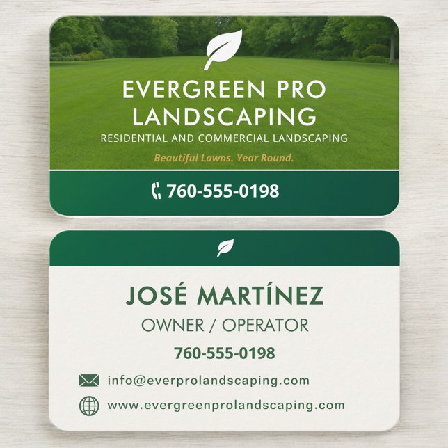 Professional Lawn Care Landscaping Business Card (Creator Uploaded)