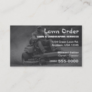 Professional Lawn Care & Landscaping Services Business Card