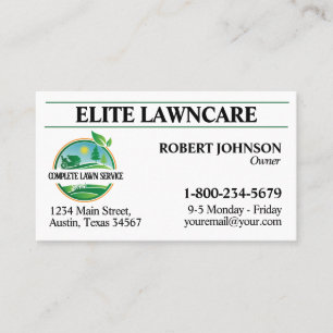 Professional Lawn Care Service Business Card
