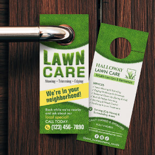 Professional Lawn Care Service Flyer Door Hanger