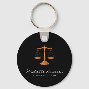 Professional Lawyer Attorney luxury Black Gold Keychain