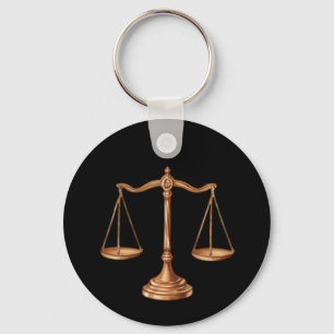Professional Lawyer Attorney luxury Black Gold Keychain