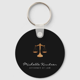 Professional Lawyer Attorney luxury Black Gold Keychain
