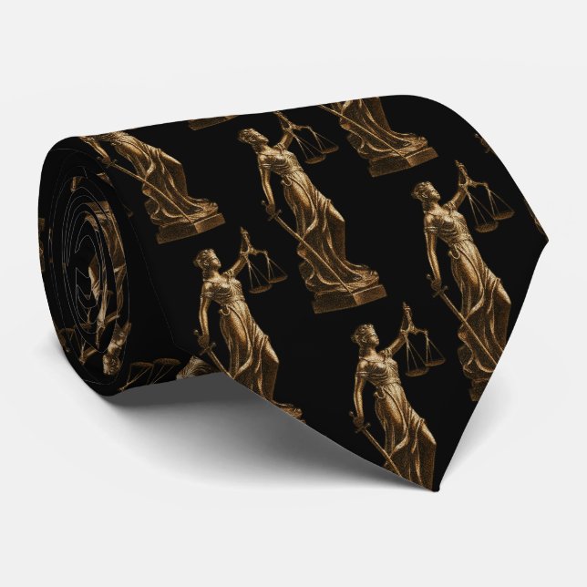 Professional Lawyer Attorney luxury Black Gold     Tie (Rolled)
