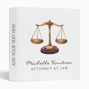 Professional Lawyer Attorney luxury Gold White Binder