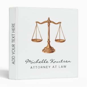 Professional Lawyer Attorney luxury Gold White Binder