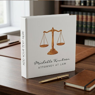 Professional Lawyer Attorney luxury Gold White Binder