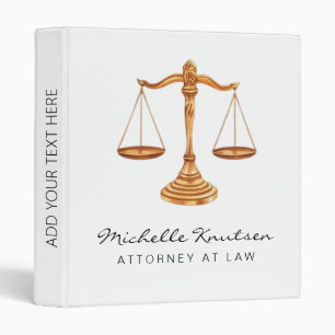 Professional Lawyer Attorney luxury Gold White Binder