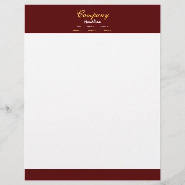 Professional Letterhead (Front)