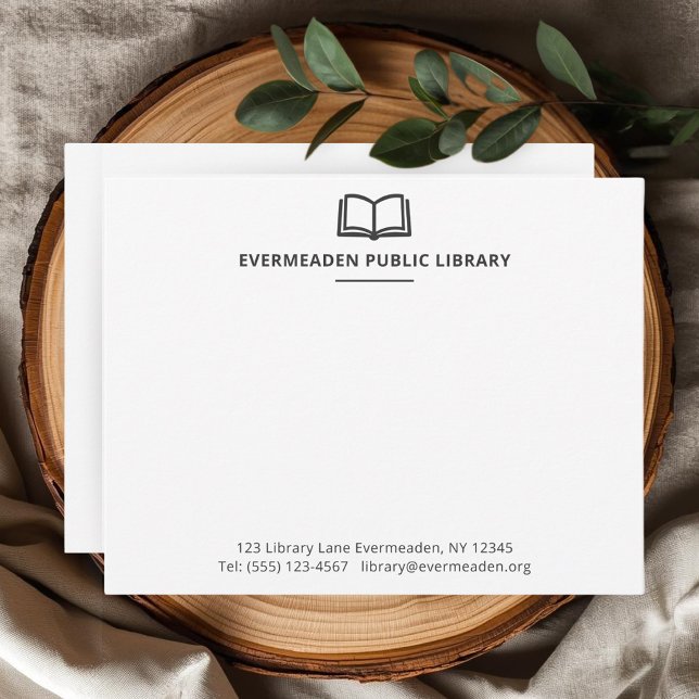 Professional Library Name Minimalist Card (Creator Uploaded)