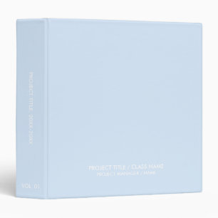 Professional light blue custom class name title binder