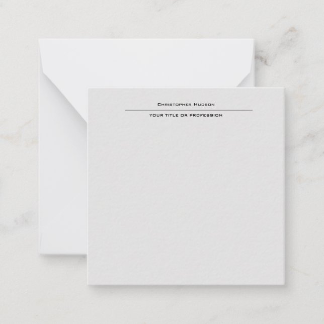 Professional Light Gray Simple Plain Card (Front)