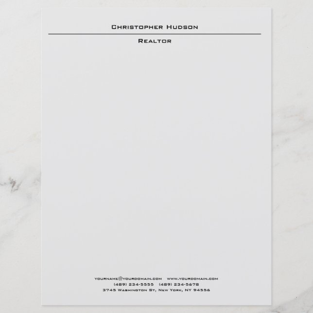 Professional Light Grey Simple Plain (Front)