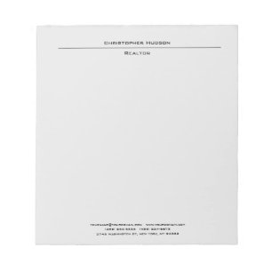Professional Light Grey Simple Plain Notepad