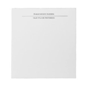 Professional Light Grey Simple Plain Notepad