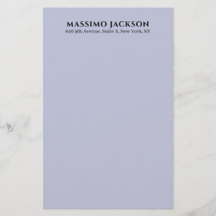 Professional lilac color modern minimalist name stationery