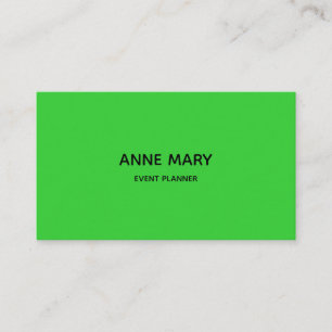 Professional Lime Green Modern Colourful Event Pla Business Card