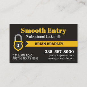 Professional Locksmith Services with Key Graphic Business Card