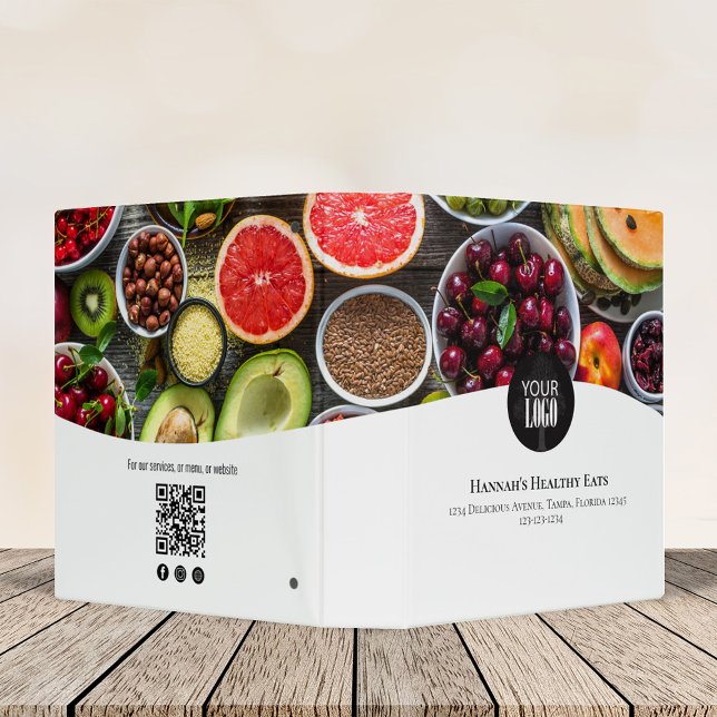 Professional Logo and Photo Template Business Binder (Add your photo and logo to this three-ring binder. )