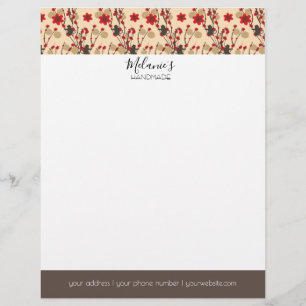 Professional Logo - Asian Cherry Blossom Pattern Letterhead