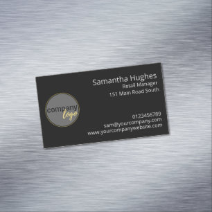 PROFESSIONAL LOGO COMPANY BRANDED BUSINESS BLACK Magnetic BUSINESS CARD