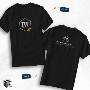 Professional Logo Electrician Electrical Services T-Shirt
