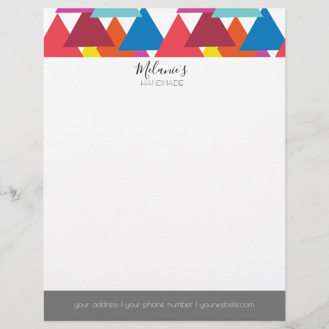 Professional Logo - Geometric Bold Triangular Letterhead (Front)