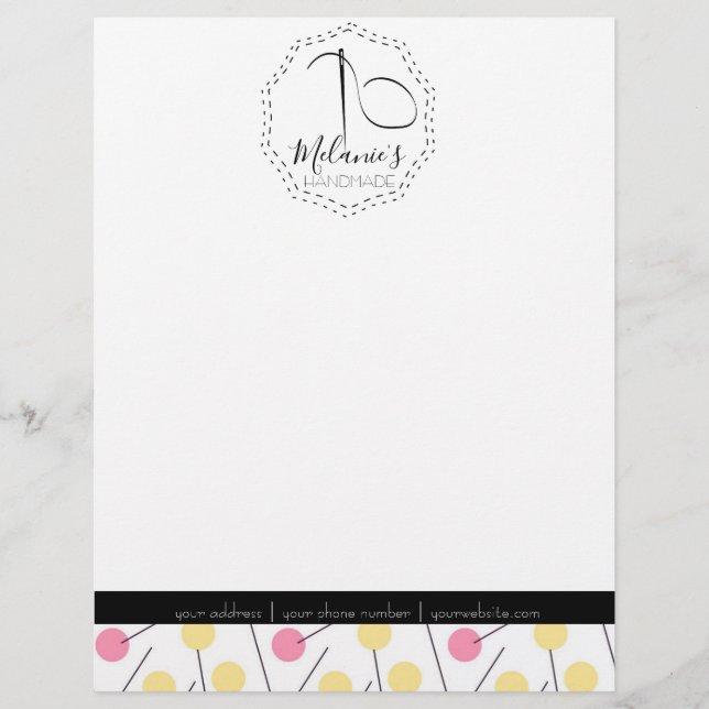 Professional Logo Letterhead-Tailor Seamstress Letterhead (Front)