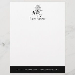 Professional Logo - Minimalist Event Planner Letterhead