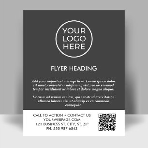 Professional Logo QR Code Business Template Flyer