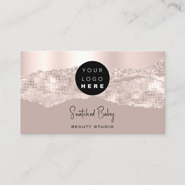 Professional Logo QR Code Hairdresser MakeupArtist Business Card (Front)