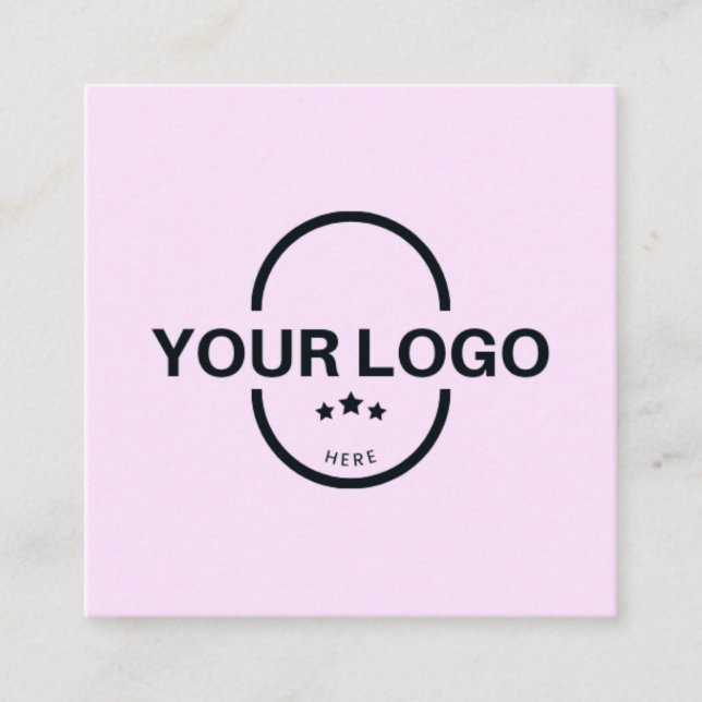 Professional logo square business card (Front)