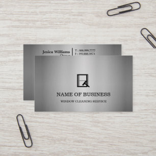 Professional Logo Window Cleaning Service Business Card
