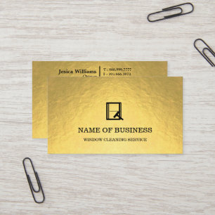 Professional Logo Window Cleaning Service Business Card
