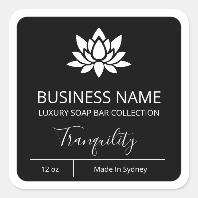 Professional Lotus Black Soap Bar Product Labels (Front)