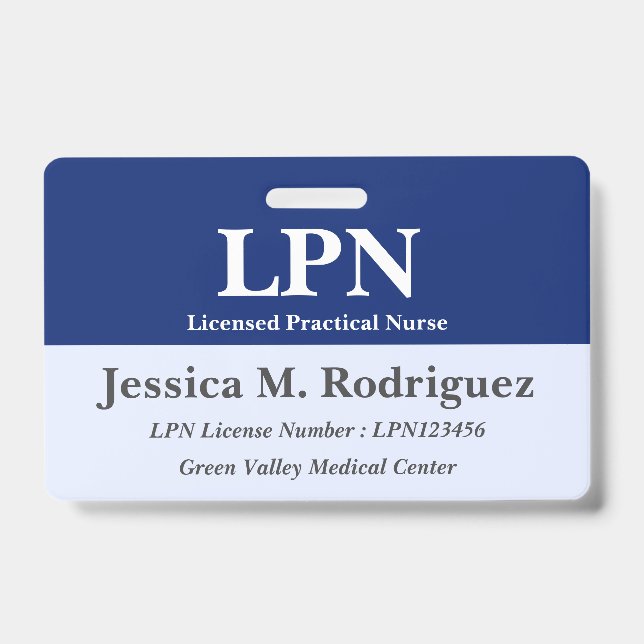 Professional LPN Badge (Front)