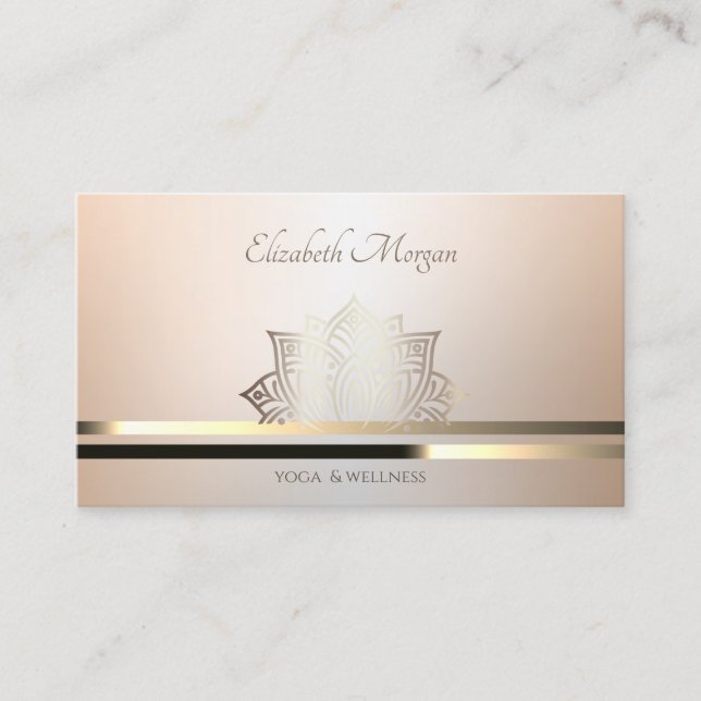 Professional Luminouse Lotus Business Card (Front)