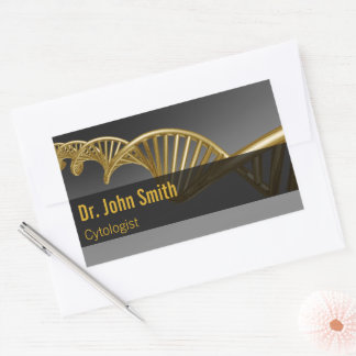Professional Luxury Gold DNA Strand Medical Sticker