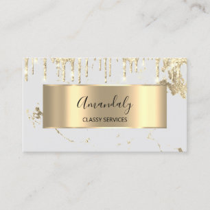 Professional Luxury Gold Royal Marble Grey Business Card