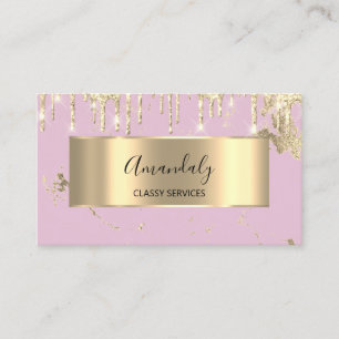 Professional Luxury Gold Royal Marble Pink Lilac Business Card